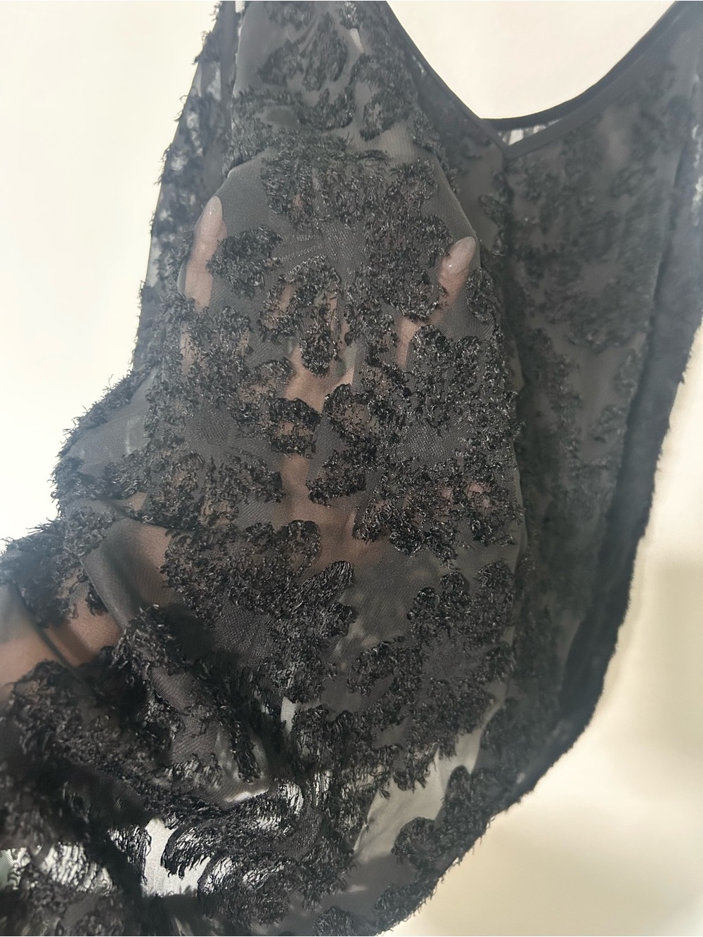 SHEIN Black Textured Lace Curve Camisole 3XL - Picture 6 of 6